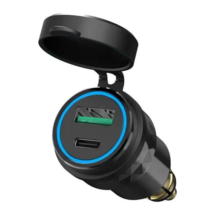 Image de Chargeur USB Rapide Étanche pour Moto 30W