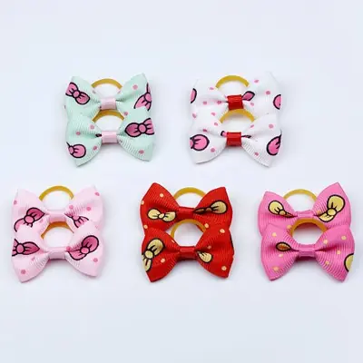 Image de Accessoires Coiffure Mignons pour Chiots et Chats - Arcs Élastiques & Pinces