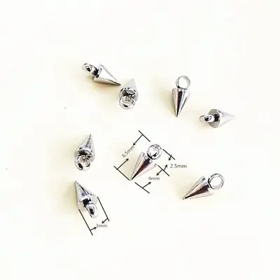 Image de Breloques Cône Acier Inoxydable - DIY Bijoux Hypoallergéniques
