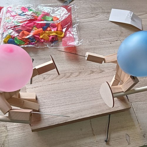 Immagine di Double Battle Poke Balloon Toy Head giocattolo interattivo genitore-figlio fatto a mano