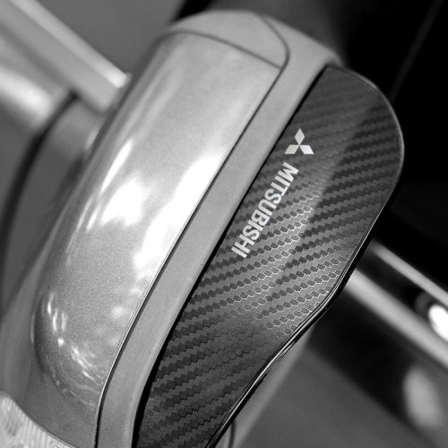 Image of Premium Car Side Rear View Mirror Rain Eyebrow Visor Shield Cover for Mitsubishi ASX, Lancer, Outlander, Pajero, Ralliart – Clear Visibility in Any Weather