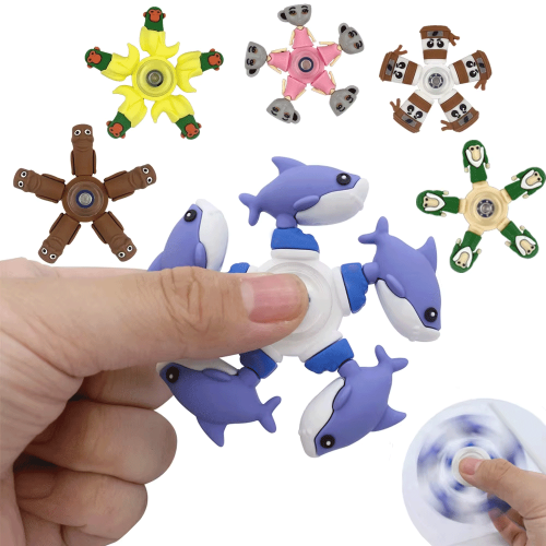 Afbeelding van Italiaanse Brainrot Tung Vervormd Fidget Spinner met Ketting – Antistress Hand Spinner voor Volwassenen en Kinderen – Zintuiglijk Speelgoed met Gyro Effect