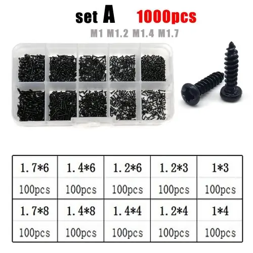 Image de Kit Vis à Bois Autotaraudeuses - M1 à M4 - Acier Noir