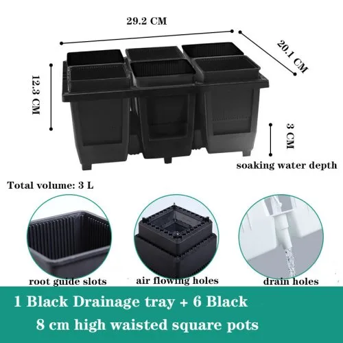 6 Töpfe 8cm Set bl