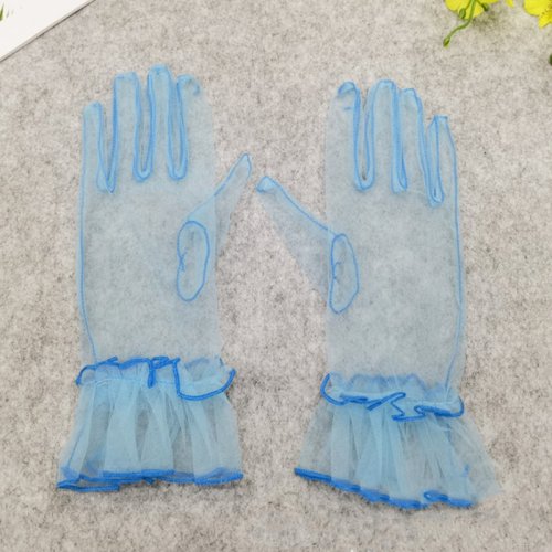 Afbeelding van Elegante Zwarte Kanten Handschoenen voor Bruid & Vintage Look