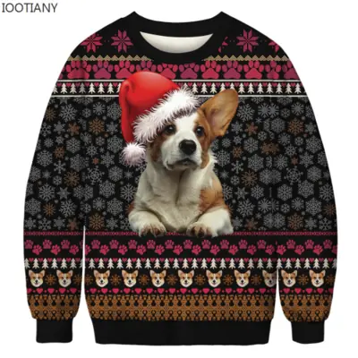 Image de Sweat-shirt Couple Noël 2023 - Imprimé Flocon 3D