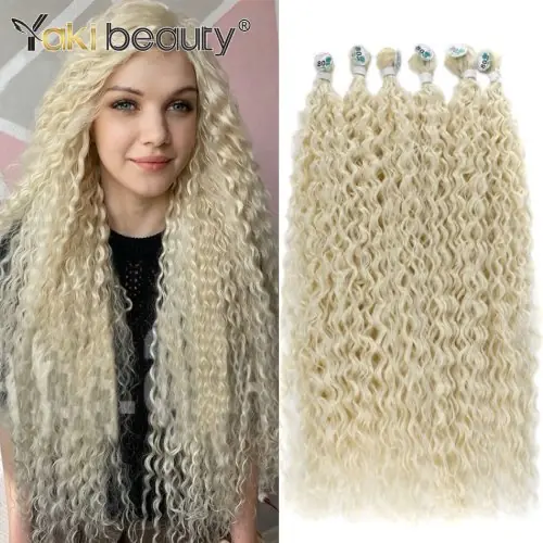 Image de Extensions de Cheveux Bouclés Synthétiques Longs