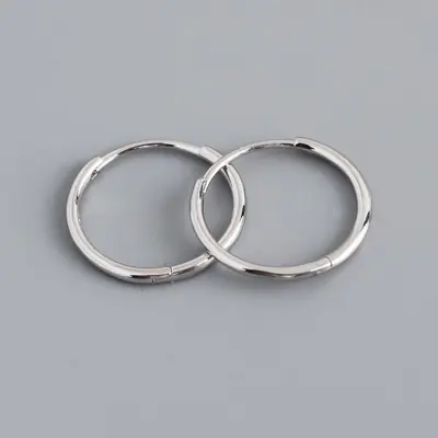 Image de Boucles d'oreilles Huggies en Argent Sterling 925 doré 18K