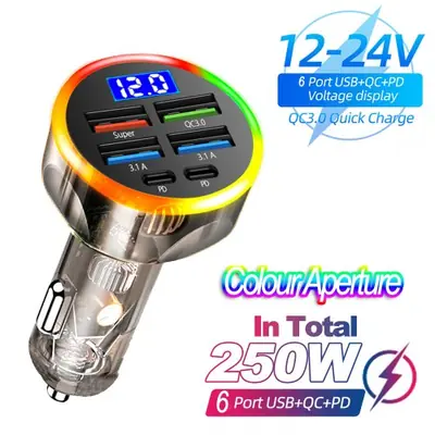 Image de Chargeur Voiture Rapide 250W - USB-C PD & QC3.0
