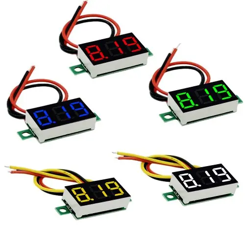 Image de Mini Voltmètre LED Numérique 0-100V pour Voiture et Moto