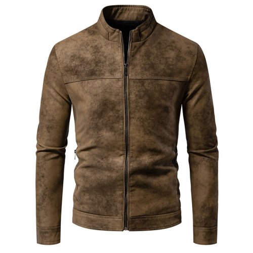 Imagen de Chaquetas de Cuero Retro para Hombre - Estilo Urbano y Moderno