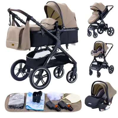 Image de Poussette 3 en 1 Luxe - Pliable & Portable