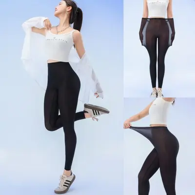 Image de Leggings Ultra Minces Transparentes Été - Séduction & Protection Solaire