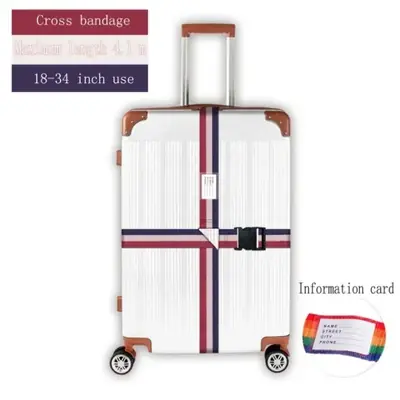 Image de Sangles de Bagage Élastiques Réglables - Sécurité & Pratique pour Vos Voyages