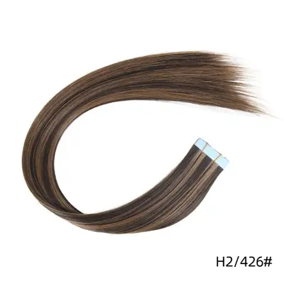 Image de Extensions de Cheveux Synthétiques 20 Pouces - Bande Adhésive Invisible