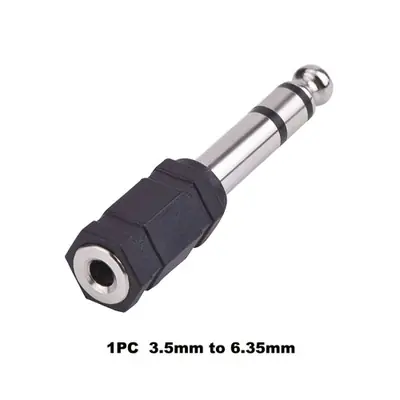 Image de Adaptateur Audio 3.5mm Femelle vers 6.35mm Mâle - Prise Stéréo & Micro
