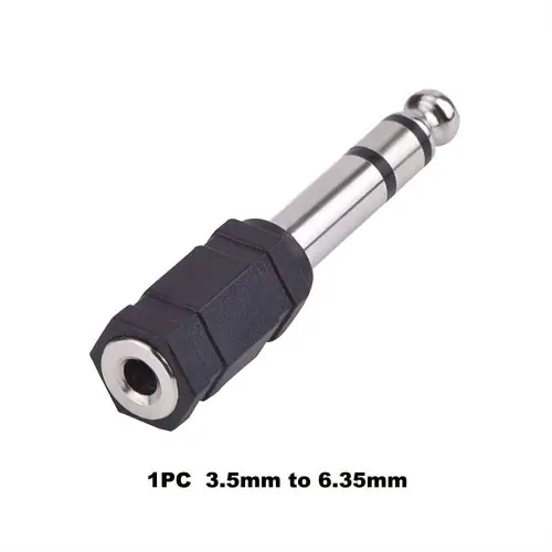 Image de Adaptateur Audio 3.5mm Femelle vers 6.35mm Mâle - Prise Stéréo & Micro