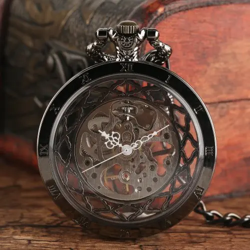Image de Montre de Poche Mécanique en Bronze Transparent