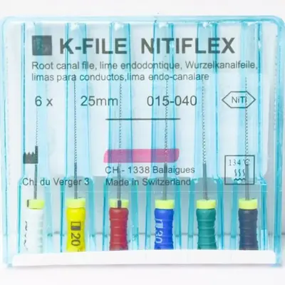 Image de Files Endodontiques Niti Flexibles 25mm - Pack de 6