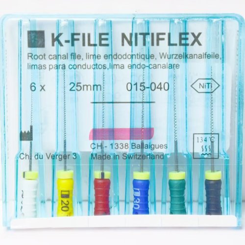Bild von Flexible NiTi K-Files für Endodontie – 6-teiliges Set