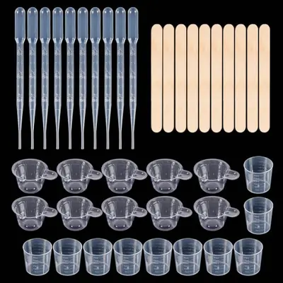 Image de Kit Résine Artisanal - 10 Tasses + Bâtons + Compte-Gouttes