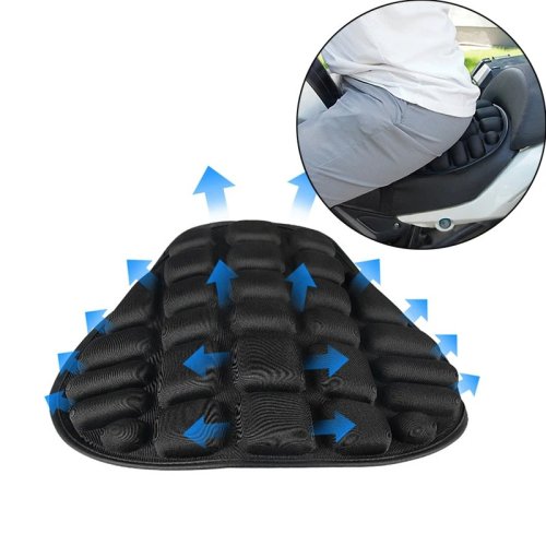 Immagine di SEAMETAL Cuscino per sedile moto Schiuma nera Coprisedili morbidi e confortevoli traspiranti Tappetini Accessori per bici elettriche per motocicli