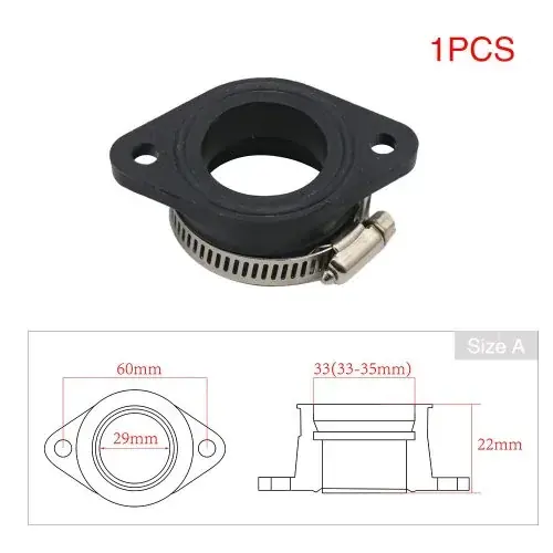 Image de Adaptateur Carburateur Moto - Tuyau d'Admission 21 à 34mm