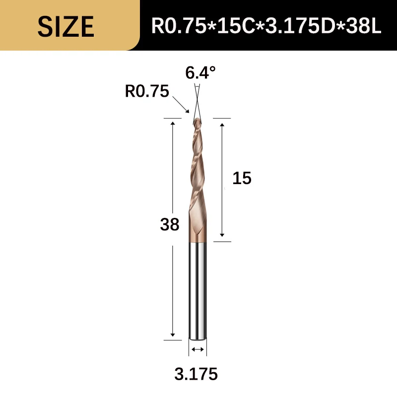 R0.75x15Cx3.175Dx38L