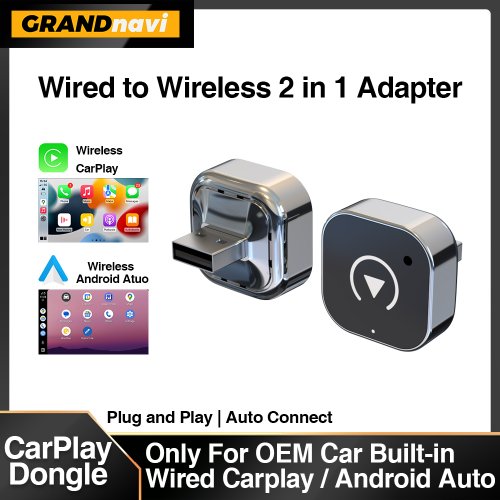 Imagen de Adaptador Inalámbrico Universal para CarPlay y Android Auto con Conexión USB – Caja Inteligente Plug and Play para Coches de Marca VW, Toyota, Nissan, Honda, Ford y Mercedes-Benz