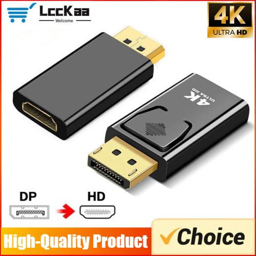 Afbeelding van 4K DisplayPort naar HDMI Adapter - Hoge Kwaliteit Video en Audio Converter voor Laptop, PC en HDTV