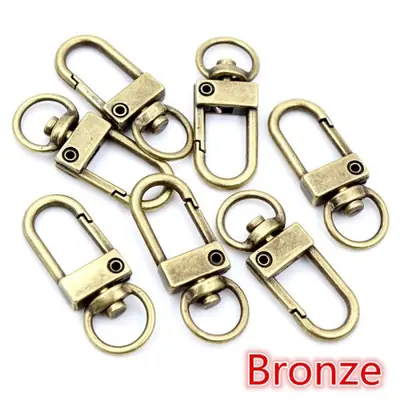 Image de Mousquetons dorés & argentés - Lot de 10 pour bijoux DIY