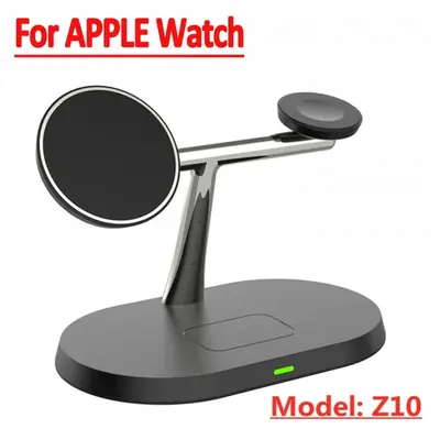 Image de Support de chargeur magnétique sans fil 3 en 1, 100W, pour Magsafe iPhone 16 15 14 13 12 Apple Watch 8 7 Airpods Pro, Station de charge rapide
