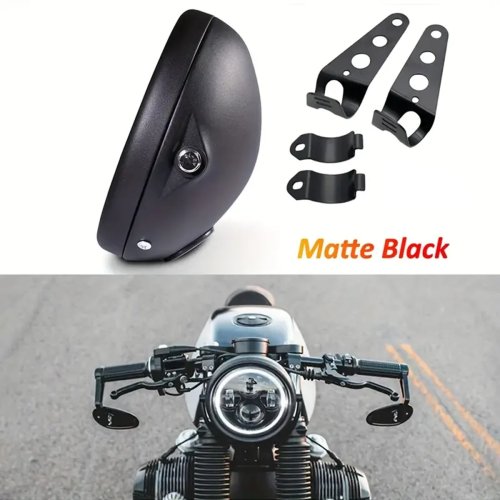 Afbeelding van Universele Emmer Shell Vuurtoren 7 "7 INCH Motorfiets Koplamp Cover Voor LED Koplamp Onderdelen Behuizing Verstelbare Mount Bracket