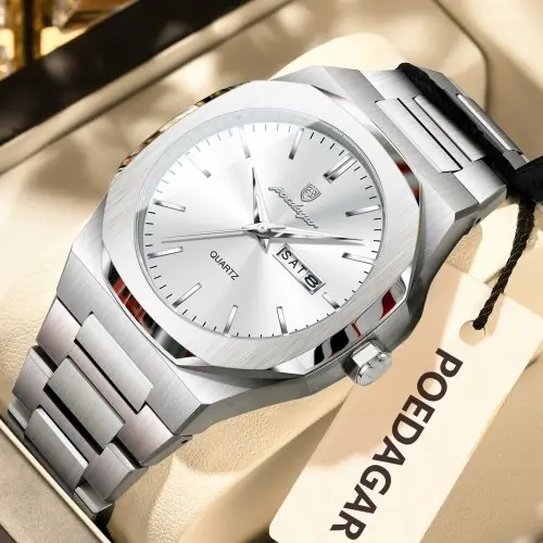 Image de Montre Homme Élégante Lumineuse Etanche Acier Inoxydable