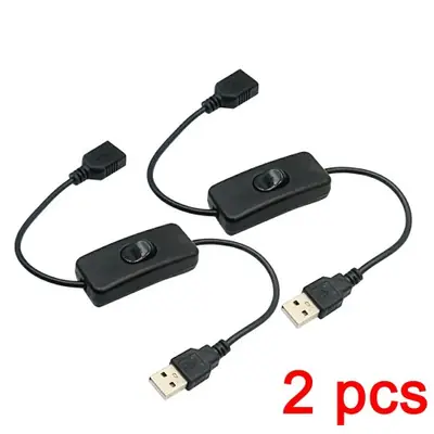 Câble USB avec interrupteur - Extension pratique pour lampes, ventilateurs et casques