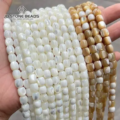 Image de Perles de Coquillage Trochus Naturelles - Bijoux Bricolage