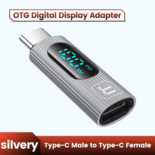 Image de Adaptateur OTG USB-C 100W avec Affichage Numérique