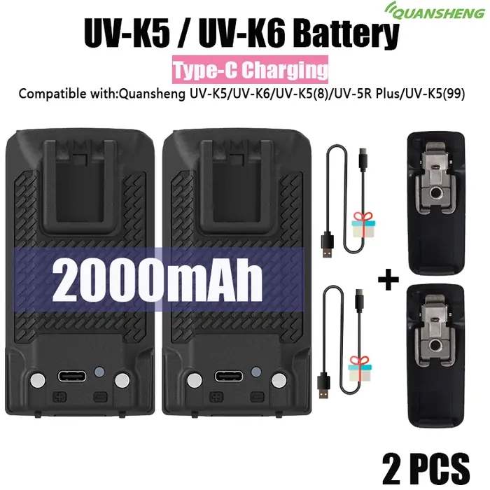 2PCS-2000mAh-2Clip