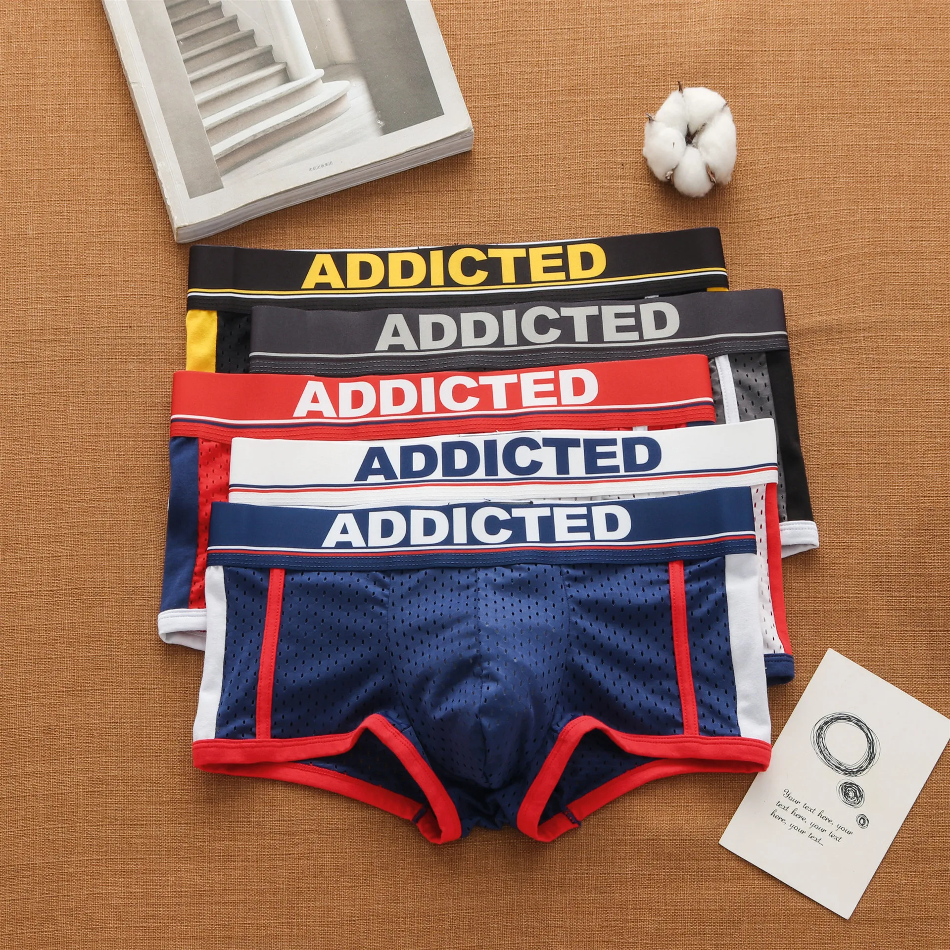 Afbeelding van Sexy Herenboxers met Lage Taille van Ademend IJsgaas - Comfortabele en Modieuze Ondergoed voor Mannen