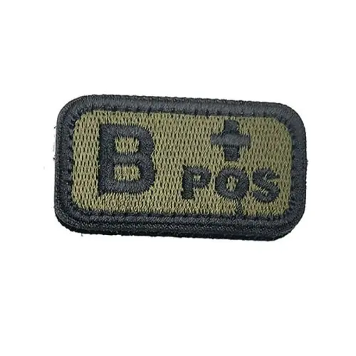 Image de Badges Tactiques Militaires - Patchs de Sang AB+ O- pour Sac à Dos