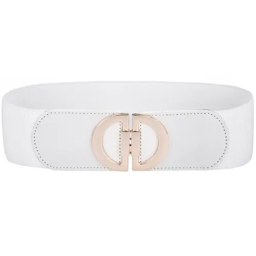 Image de Ceinture Élastique Fine pour Femmes - Boucle Alliage - Grande Taille