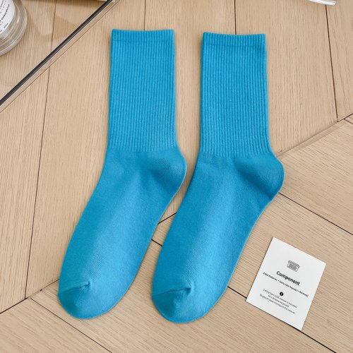 Immagine di 1 paio Ins Fashion 40 colori cotone pettinato skateboard donna uomo calzini unisex elasticizzati mor...