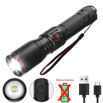 Image de Lampe Torche LED Puissante Zoomable - Batterie 18650/21700
