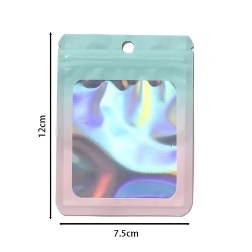 Image de Sacs à Fermeture Éclair Holographiques - 50 pcs
