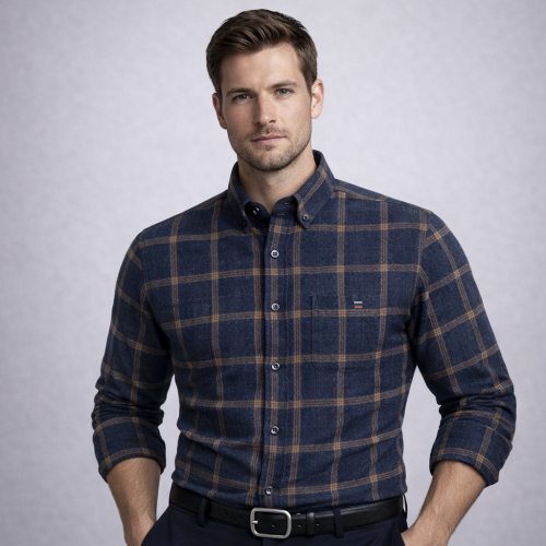 Image de Chemise à Carreaux Homme - Coupe Large & Décontractée