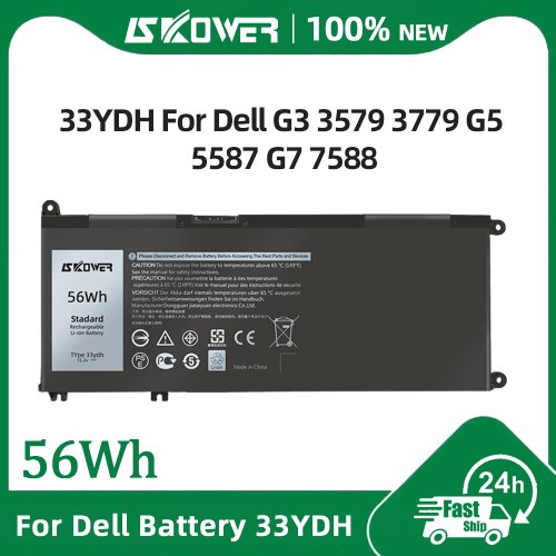 Immagine di SKOWER 56Wh 33YDH Batteria Per Dell G3 3579 3779 G5 5587 G7 7588 Inspiron 15 7577 17 7778 7786 Latitude 3380 3490 Vostro 15-7580