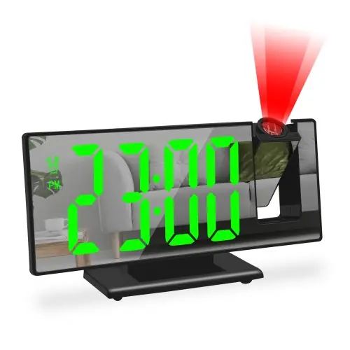 Image de Réveil LED Projecteur USB - Affichage Heure & Température