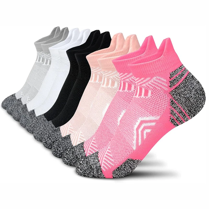Bild von 5 Paar Performance Athletic Knöchelsocken für Damen und Herren – Niedriggeschnittene Kompressionssocken mit Knöchelstütze für Laufsport, Marathon und Alltag