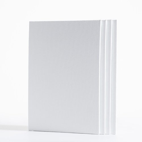 Immagine di 5 Telai in Cotone Bianco Pronti per Pittura - Supporto Ideale per Acquerello, Guazzo, Acrilico e Olio - Materiale Artistico di Alta Qualità HB03