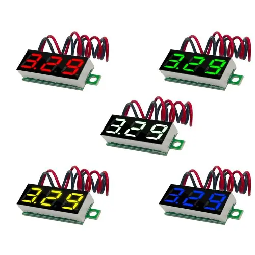 Image de Voltmètre LED Numérique 0-100V - Testeur de Tension pour Voiture